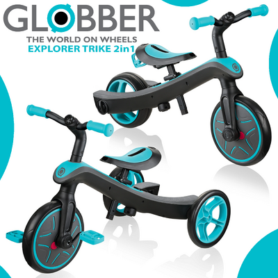 Globber Explorer Trike 2 in 1 - Teal