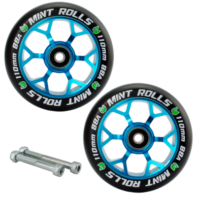 Mint Rolls 110mm Scooter Wheels - Blue
