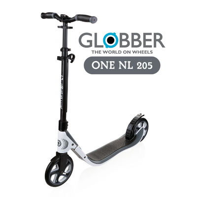 Globber One NL 205 Scooter - White/Black