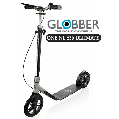 Globber One NL 230 Adult Scooter - Ultimate Titanium Grey