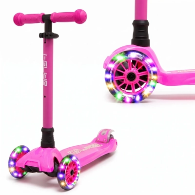 i-Glide 3 Wheel Scooter LED Wheels - Hot Pink