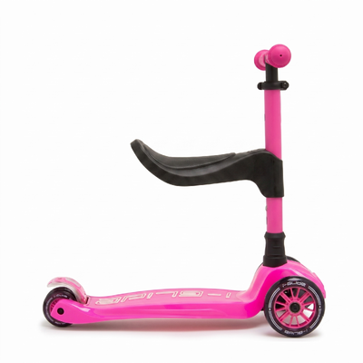 i-Glide 3 Wheel Scooter with Toddler Seat - Hot Pink