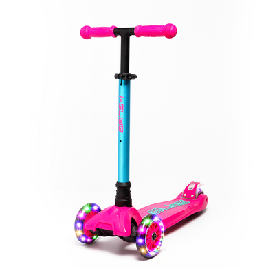 i-Glide 3 Wheel Scooter LED Wheels - Pink Aqua
