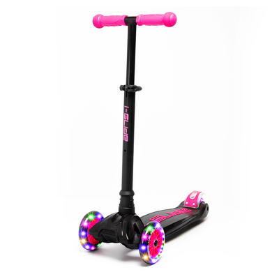 i-Glide 3 Wheel Scooter LED Wheels - Pink Black