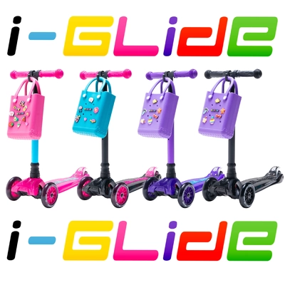 i-Glide 3 Wheel Scooter With Tote Bag and Charms