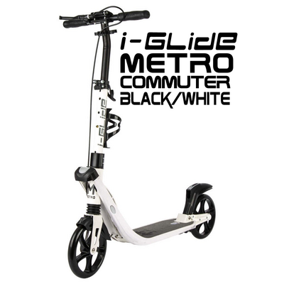 i-Glide Metro Commuter Scooter  - White Black