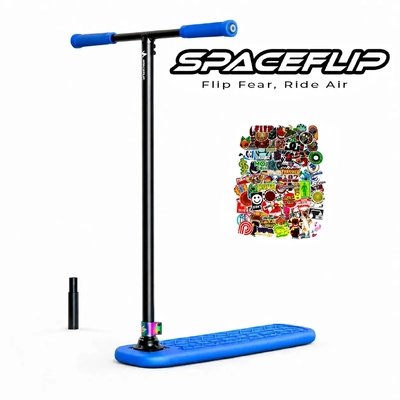 SpaceFlip MaxFlex Pro Trampoline Scooter - Blue/Oil Slick