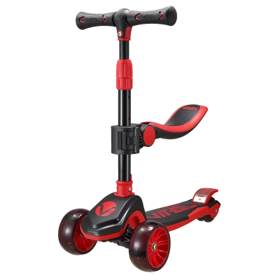 Vital TYKE 3 Wheel LED Light Scooter - Red