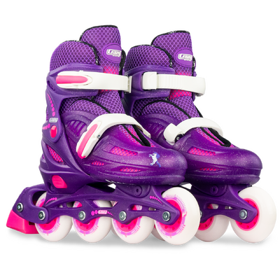 Crazy Skates 148 Adjustable Inline Skates - Purple Glitter