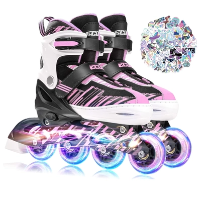 Thumbnail of Ecoo Inline LED Skates - Pink Small 17cm-19cm