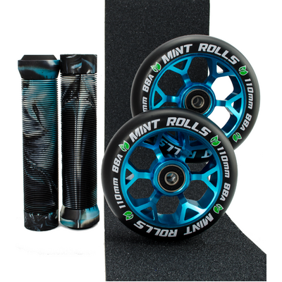 Mint Rolls 110mm Wheels Grips & Tape Pack Blue/Arctic