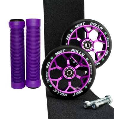 Mint Rolls 120mm Wheels Grips Tape Pack Purple