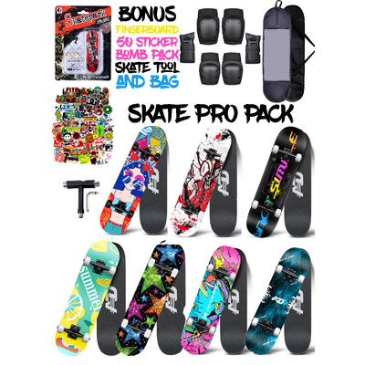 AD 8" Complete Skateboard Pro Pack