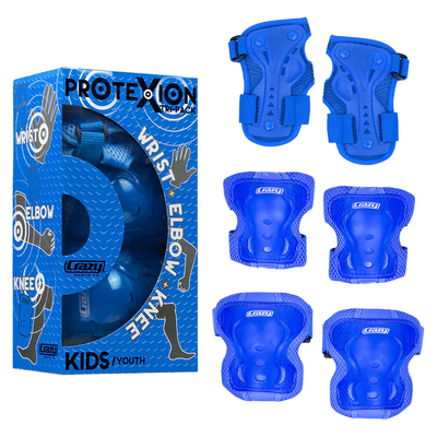 Crazy Skates Protexion Kids Tri-Pack Blue