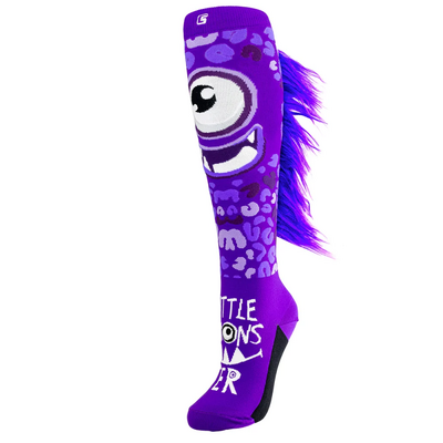 Crazy Skates Socks Little Monster Purple - Single