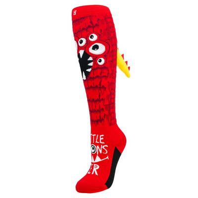 Crazy Skates Socks Little Monster Red - Single