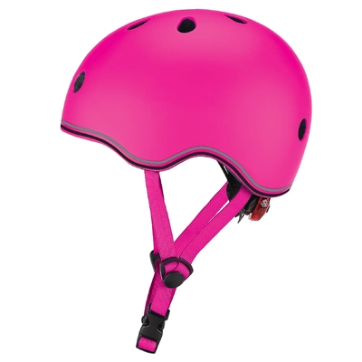 Globber Kids Helmet w/Flashing LED Light Xs/S - Deep Pink 51-55 cm