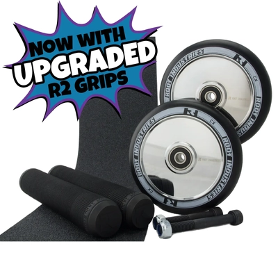 Root Industries AIR 110mm Mirror Wheels + Black Grips Pack