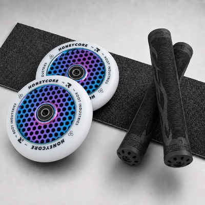 Root Industries White/Honeycore NeoChrome 110mm Wheel & Grip Pack