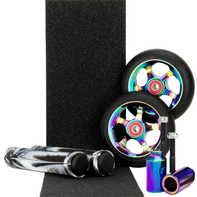 Scooter Crew 100mm Wheels Grips Pegs & Tape Pack
