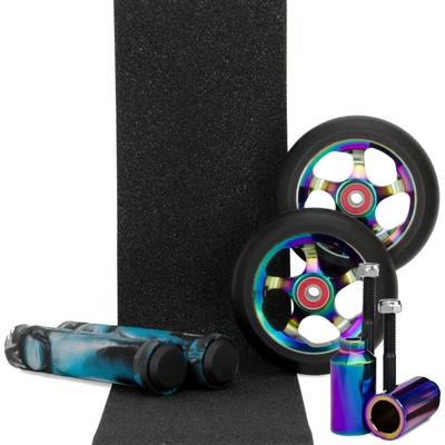 Scooter Crew 100mm Wheels Grips Pegs & Tape Pack