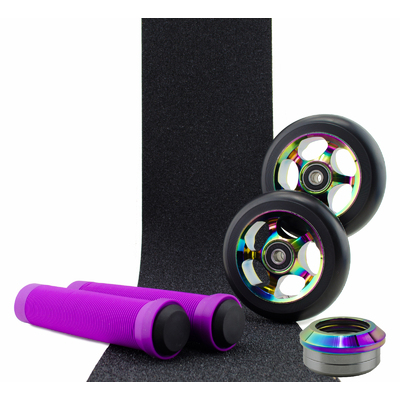 Scooter Crew 100mm Oil Slick Wheels Essential Upgrade Pack