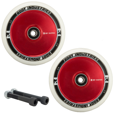 Root Industries Air 110mm White/Red Wheels With Bearings & Axles