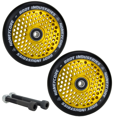 Root Industries Honeycore 110mm Gold Wheels With Bearings & Axles