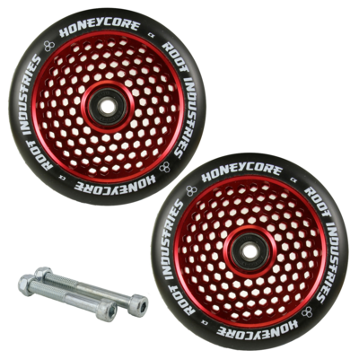 Root Industries Honeycore 110mm Red Wheels With Bearings & Axles