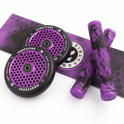 Root Industries Honeycore Purple 110mm Wheel & Fractal Grip Pack