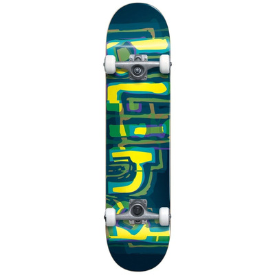 Blind Logo Glitch First Push Green/Yellow 7.875 Complete Skateboard