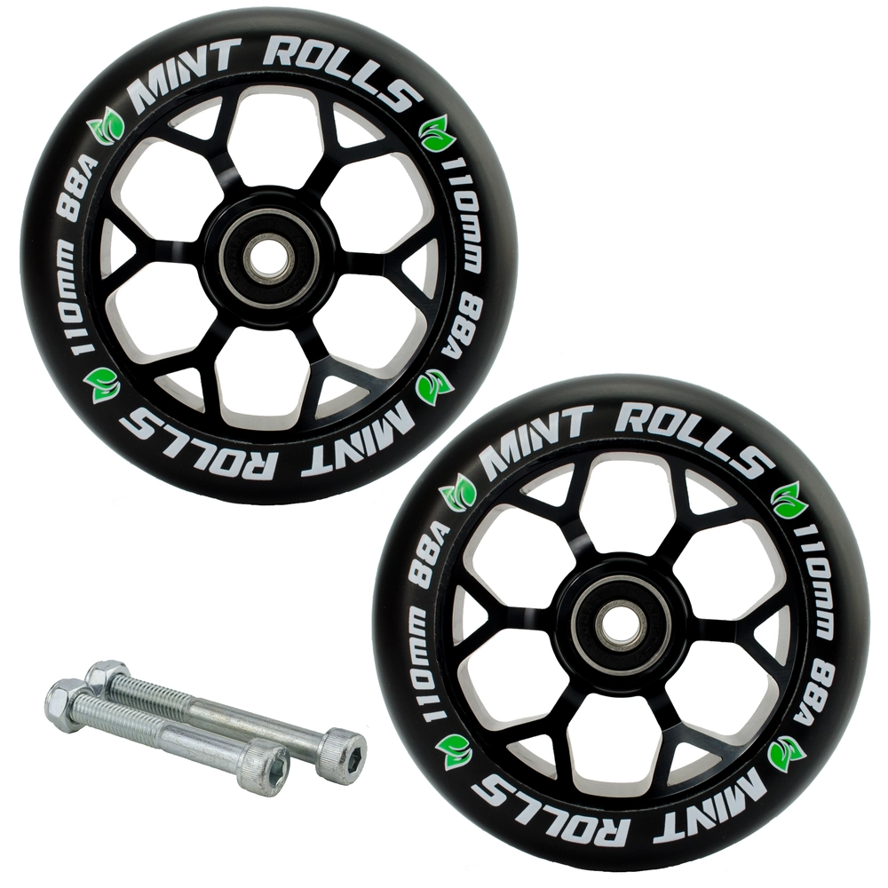 Main product image for Mint Rolls 110mm Wheels Pair - Black