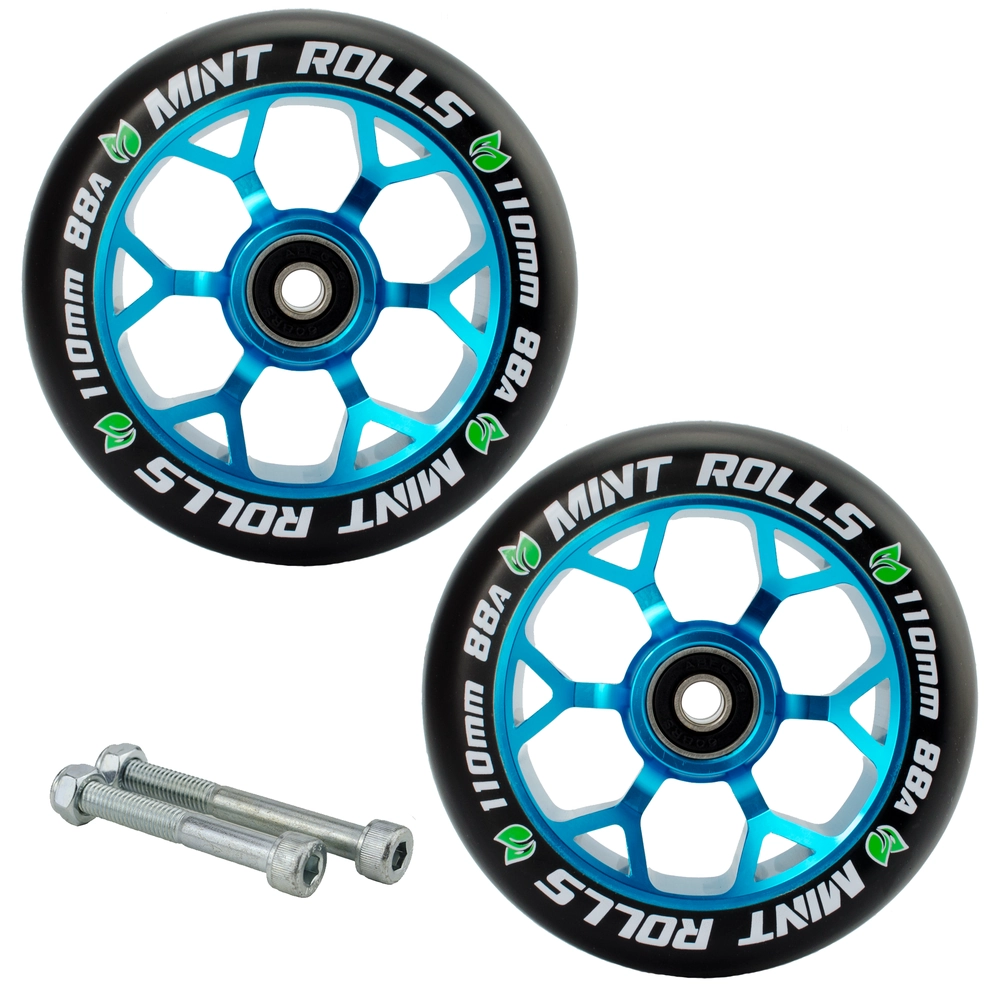 Main product image for Mint Rolls 110mm Wheels Pair - Blue