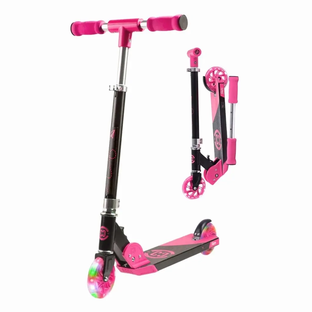 Main product image for CORE Kids Foldy Scooter - Pink with LED wheels