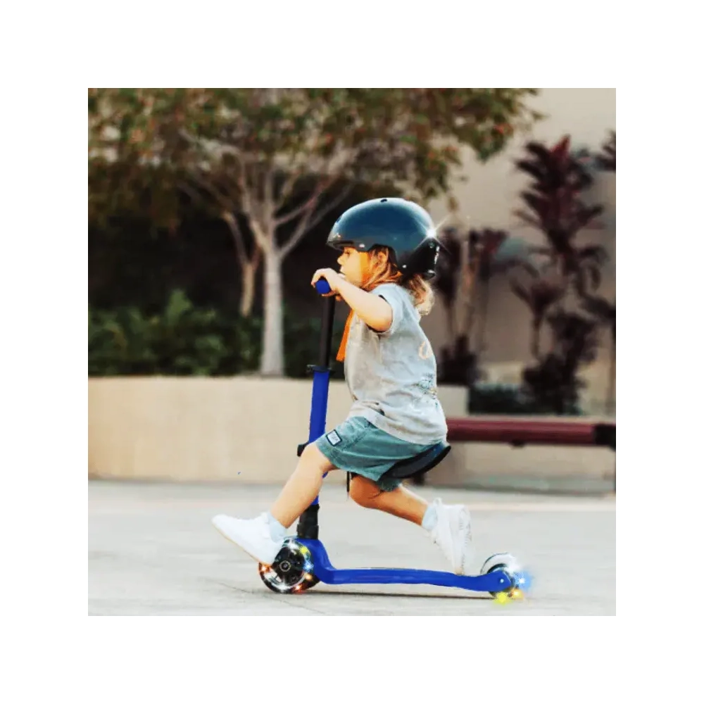 Main product image for i-Glide 3 Wheel Scooter with Toddler Seat - Blue