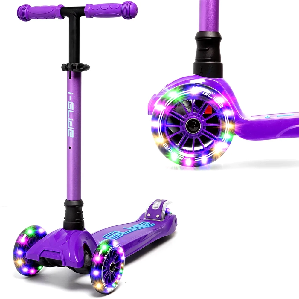 Main product image for i-Glide 3 Wheel Scooter LED Wheels - Purple