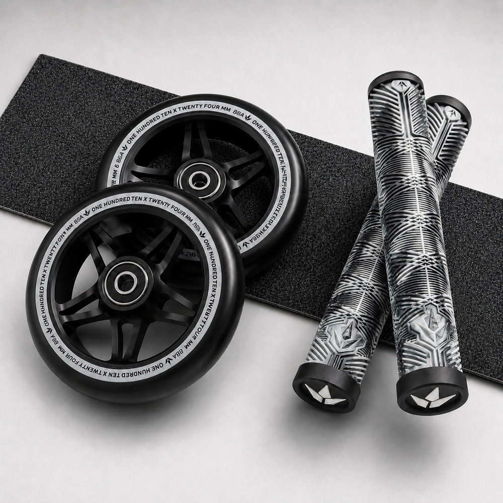 Main product image for Envy S3 110mm Black/White Wheel & Grip Pack