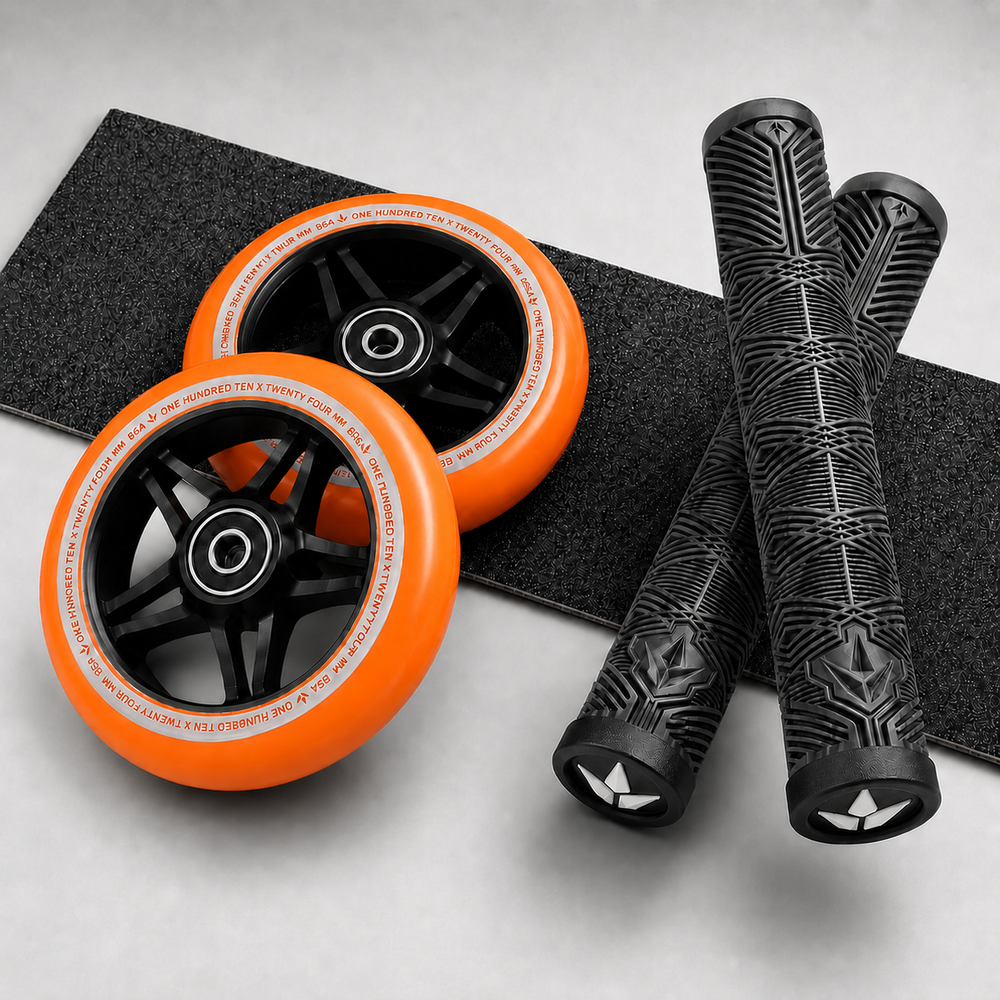 Main product image for Envy S3 110mm Orange/Black Wheel & Grip Pack