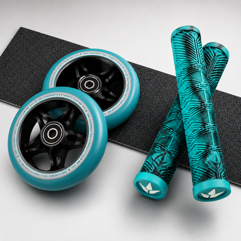 Main product image for Envy S3 110mm Teal/Black Wheel & Grip Pack