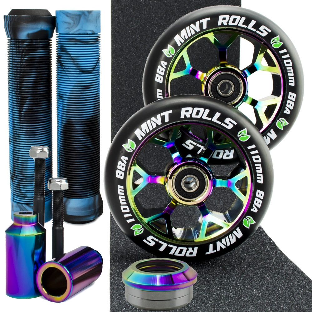 Main product image for Mint Rolls 110mm Ultimate Wheel Pack Oil Slick/Black Aqua