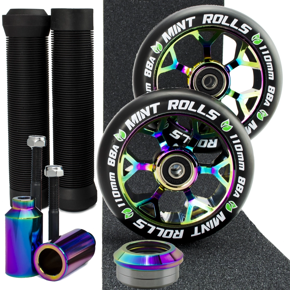 Main product image for Mint Rolls 110mm Ultimate Wheel Pack Oil Slick/Black