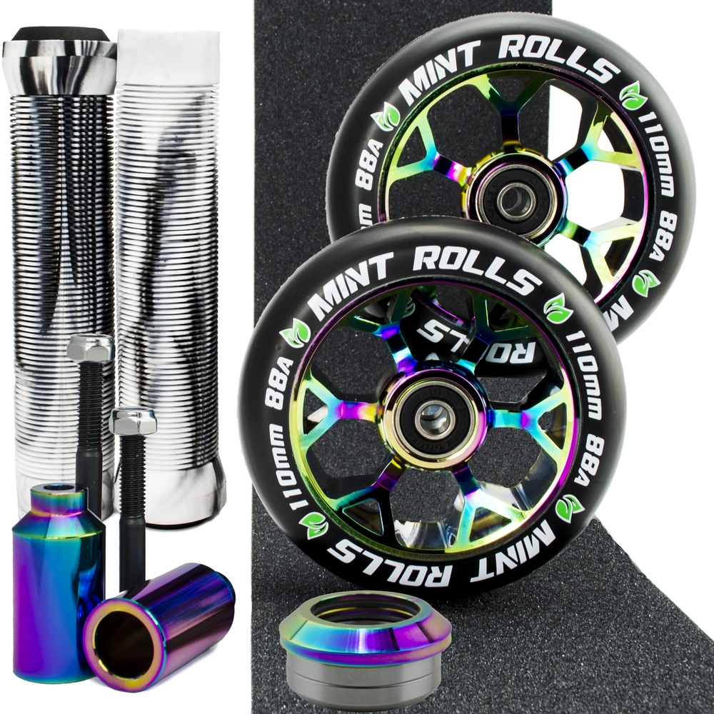 Main product image for Mint Rolls 110mm Ultimate Wheel Pack Oil Slick/Black White
