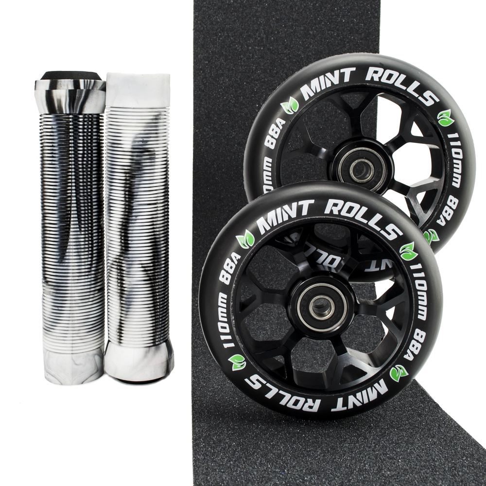 Main product image for Mint Rolls 110mm Wheels Grips & Tape Pack Black/White