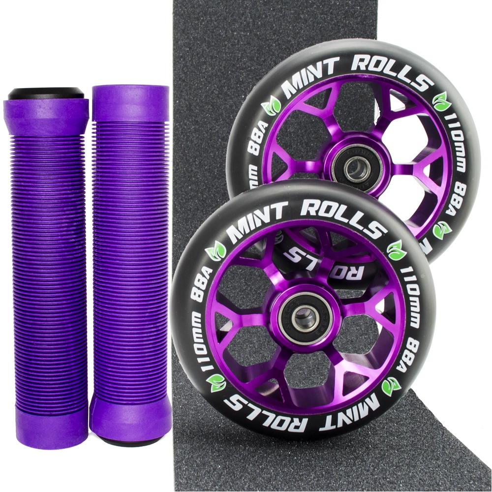 Main product image for Mint Rolls 110mm Wheels Grips & Tape Pack Purple