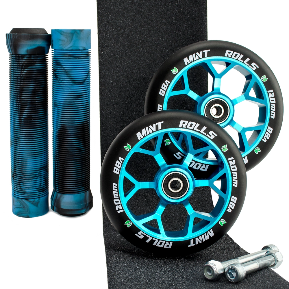 Main product image for Mint Rolls 120mm Wheels Grips & Tape Pack Blue Aqua