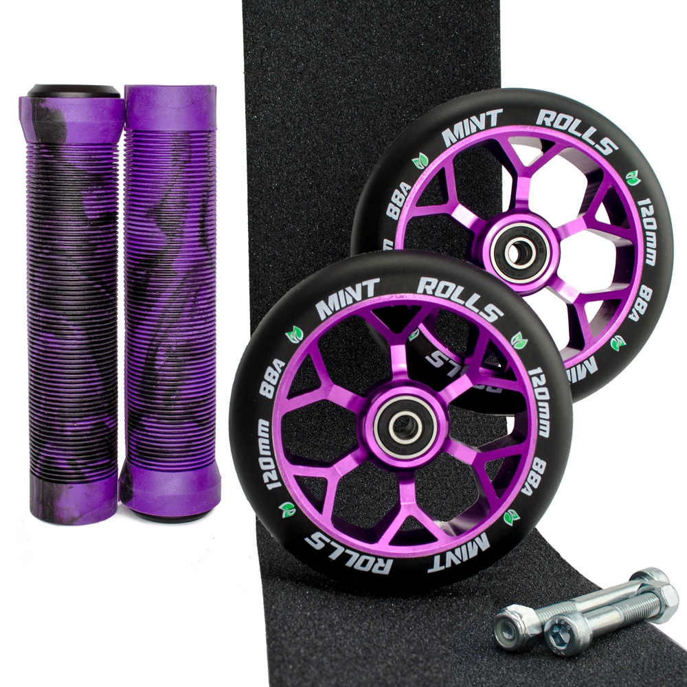 Main product image for Mint Rolls 120mm Wheels Grips Tape Pack Purple Black