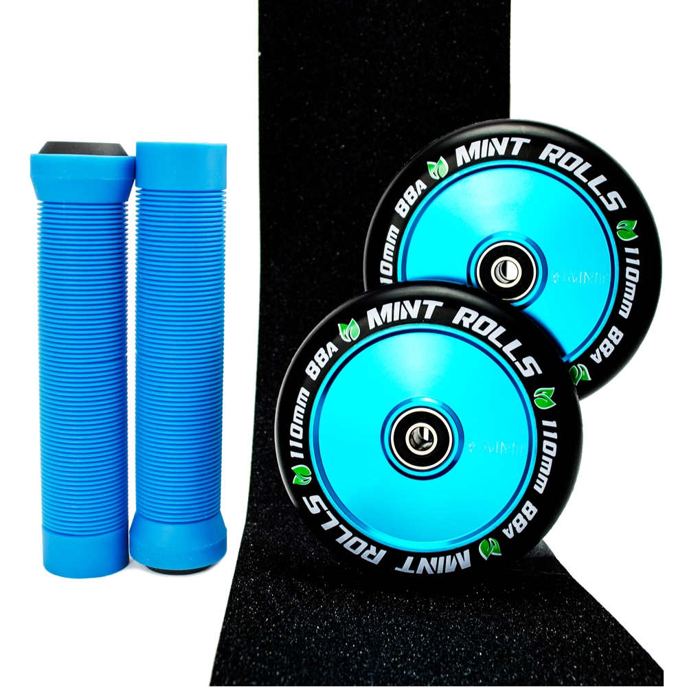 Main product image for Mint Rolls 110mm Hollow Core Wheels Grips Tape Pack Blue