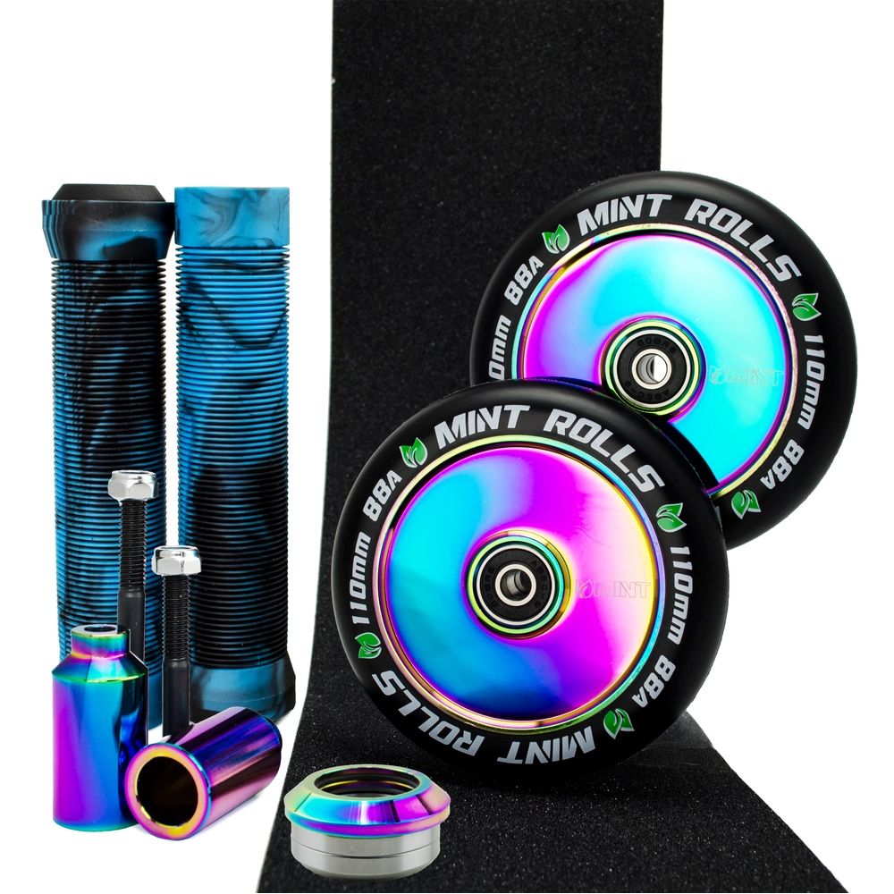 Main product image for Mint Rolls Hollow Core 110mm Ultimate Wheel Pack Oil Slick/Black Aqua