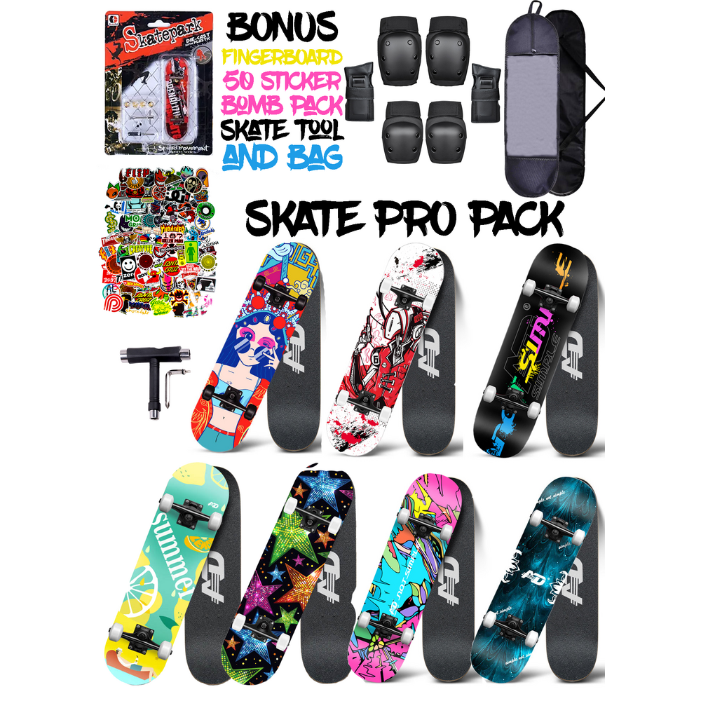 Main product image for AD 8" Complete Skateboard Pro Pack