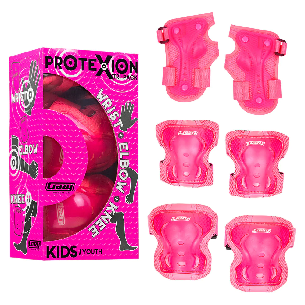Main product image for Crazy Skates Protexion Kids Tri-Pack Pink